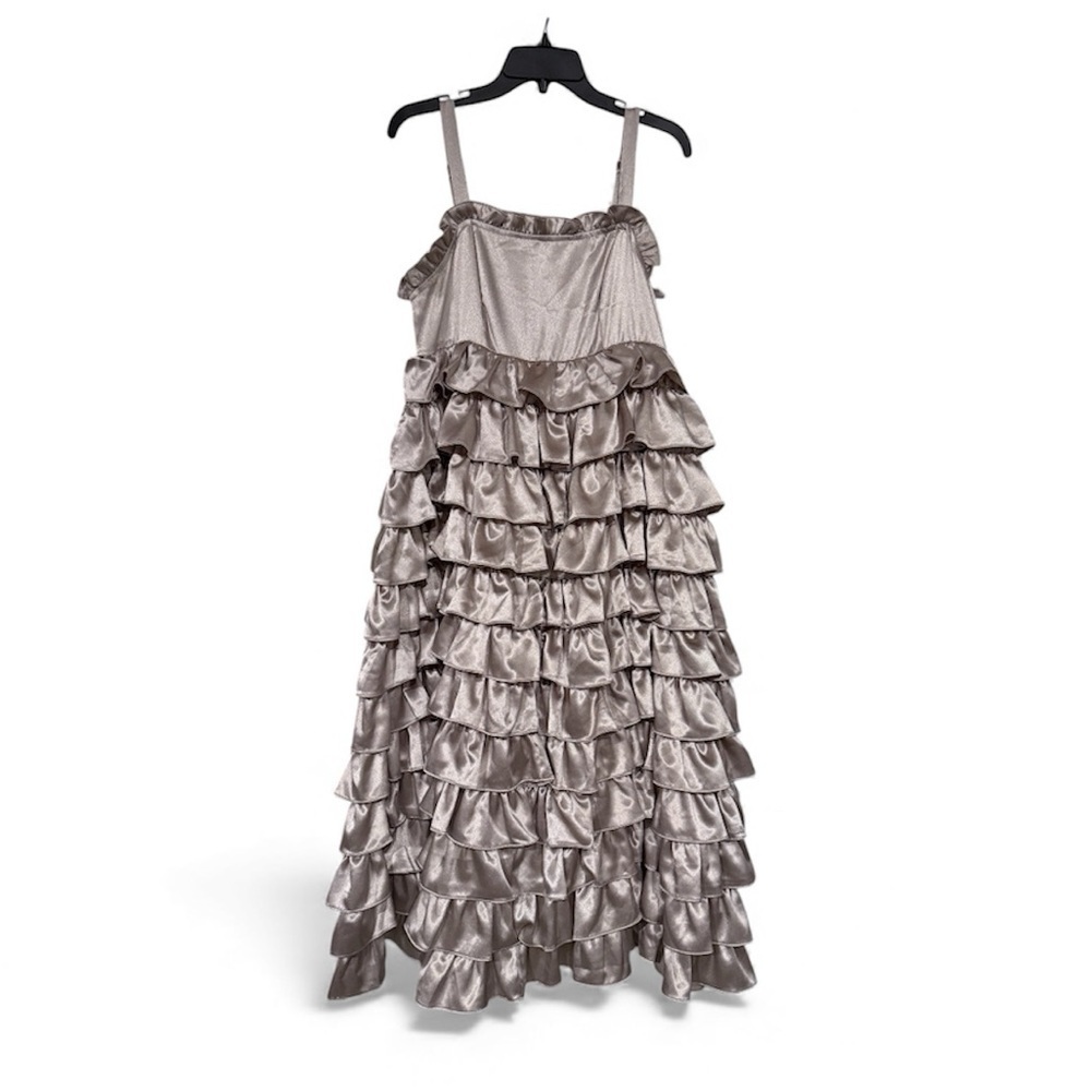 TCEC Silver Ruffle Maxi Dress​​​